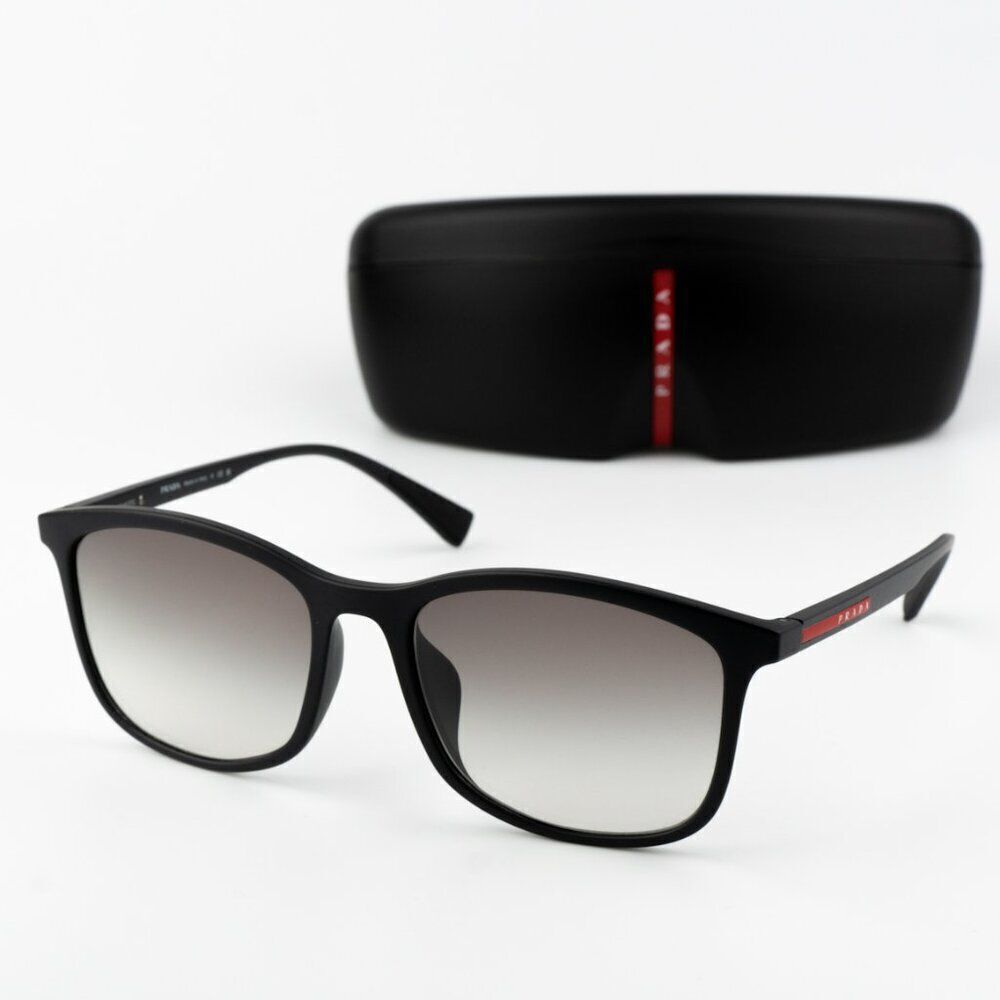 NEW Prada Linea Rossa PS01TSF DG00A7 Black Grey Gradient Rectangle Unisex